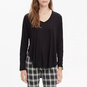 NWOT Madewell Anthem Long Sleeve V Neck Tee - Royal Blue